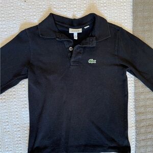 Lacoste Black Boys Polo Shirt Classic Design